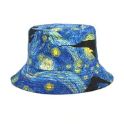 Printed Bucket Hat Women's Outdoor Sunshade Double-sided Hat