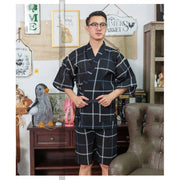 Japanese Men's Home Summer Japanese Jacquard Bathrobe