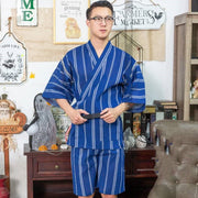 Japanese Men's Home Summer Japanese Jacquard Bathrobe