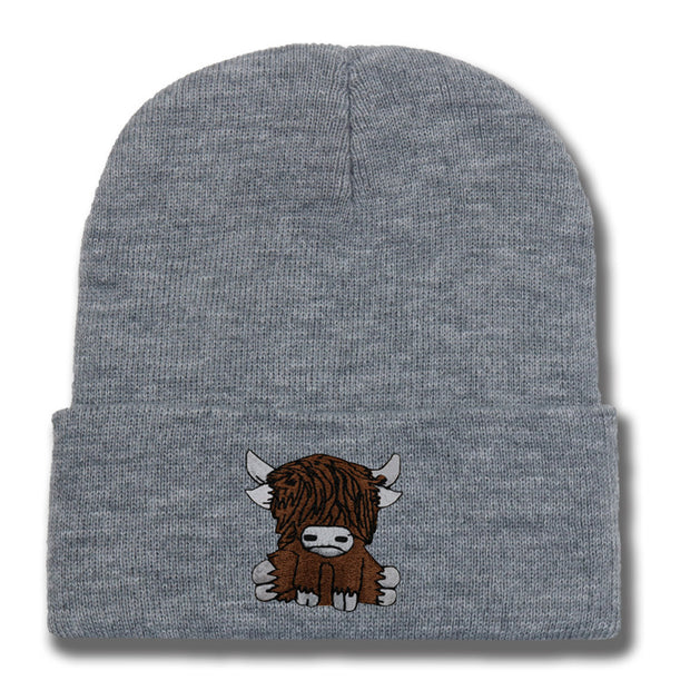 Cartoon Long Hair Yak Knitted Hat Autumn And Winter Warm Wool