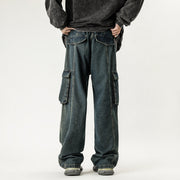 Men's American Retro Washed Workwear Jeans