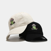 Cute Cartoon Frog Mushroom Embroidered Baseball Cap