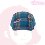 Retro Plaid Face-looking Little Newsboy Hat