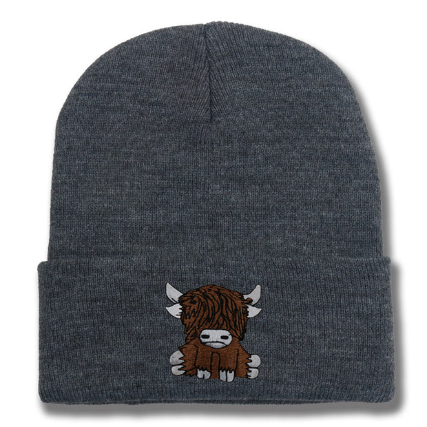 Cartoon Long Hair Yak Knitted Hat Autumn And Winter Warm Wool