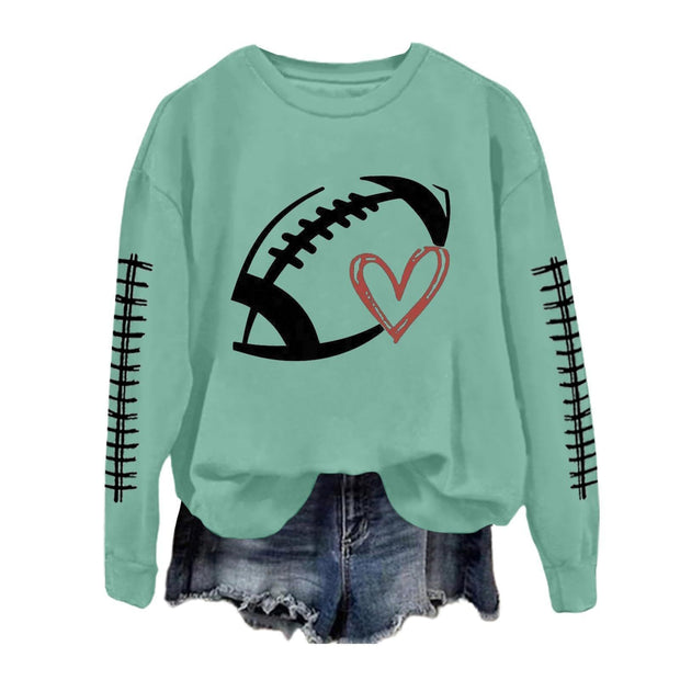 Women's Sweatshirt Baseball Uniform Printed Long-sleeved Sweater Sweatshirt