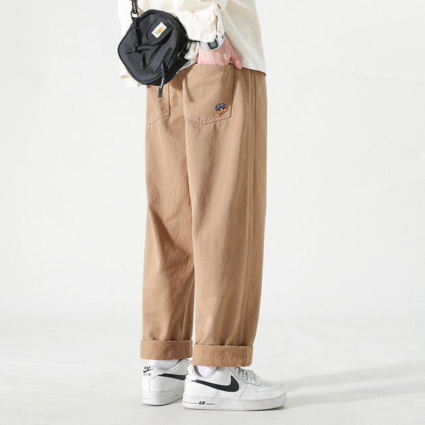 Men's Loose Cargo Pants Straight Casual Trousers