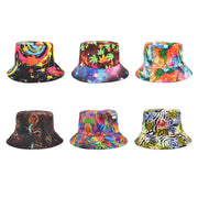 Printed Bucket Hat Women's Outdoor Sunshade Double-sided Hat