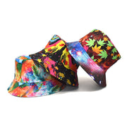 Printed Bucket Hat Women's Outdoor Sunshade Double-sided Hat