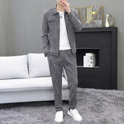 Men's Sports And Leisure Suit Fashion Corduroy Two-piece Set