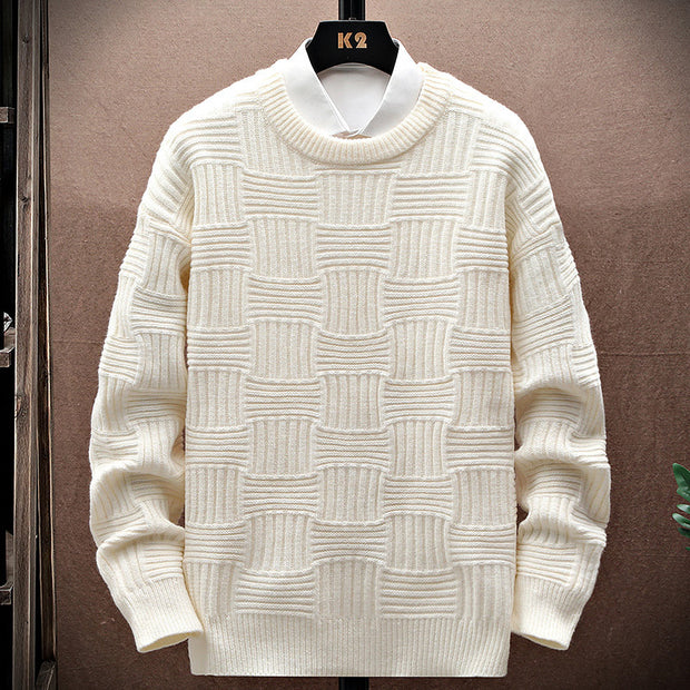 Solid Color Long Sleeve Bottoming Shirt Casual Bottoming Men's Knitwear