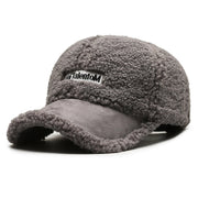 Autumn Winter Color Matching Fashion All-match Plush Warm Peaked Cap