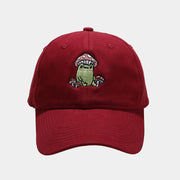 Cute Cartoon Frog Mushroom Embroidered Baseball Cap