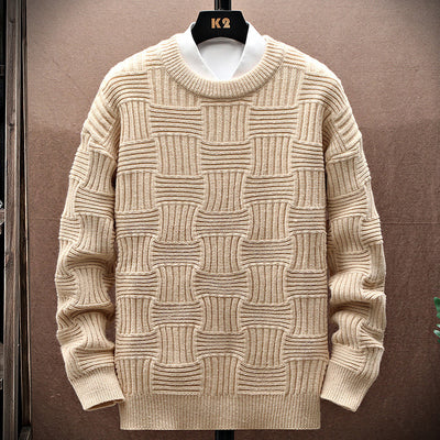 Solid Color Long Sleeve Bottoming Shirt Casual Bottoming Men's Knitwear