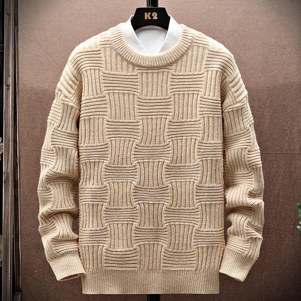 Solid Color Long Sleeve Bottoming Shirt Casual Bottoming Men's Knitwear