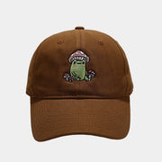 Cute Cartoon Frog Mushroom Embroidered Baseball Cap