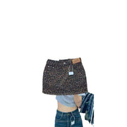 High Waist A- Line Denim Skirt Women