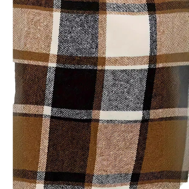 Women's Patchwork Plaid Belt Casual Short Skirt