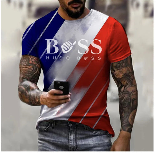 Men's Printed Fashion Fashion Short Sleeve Casual