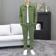 Men's Sports And Leisure Suit Fashion Corduroy Two-piece Set