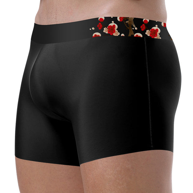 Ice Silk Underwear Men's Lightweight Meilan Chrysanthemum And Bamboo